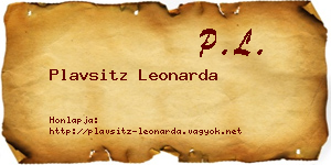 Plavsitz Leonarda névjegykártya